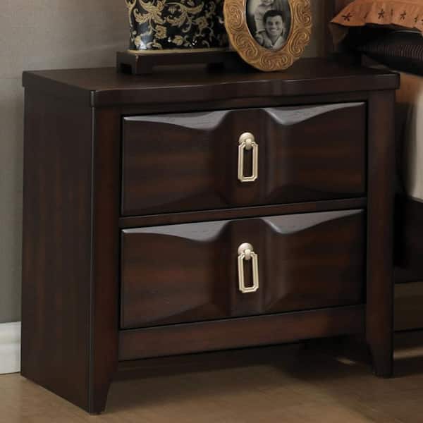 Acme Furniture Lancaster 2-Drawer Espresso Nightstand (23 in. H X 24 in. W X 17 in. D)
