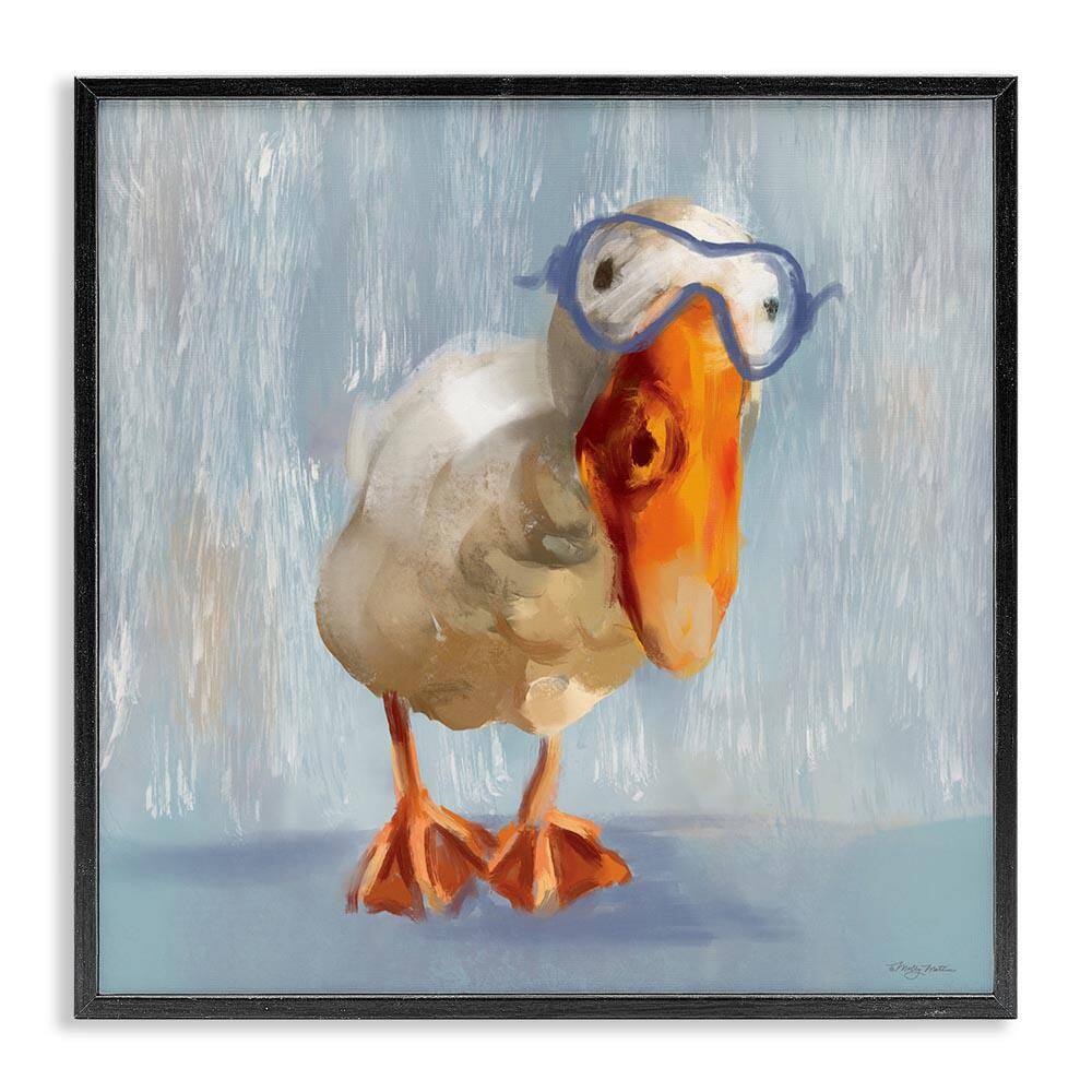 Goose with Scooba Mask by Molly Mattin Black Framed Animal Giclee Art Print 12 in. x 12 in. price history on PriceWatchPro