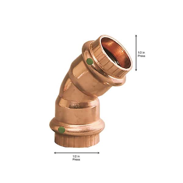ProPress 1/2 in. Press Copper 45° Elbow