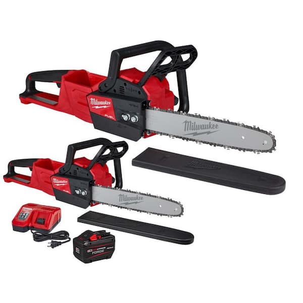 M18 FUEL 14 in. 18V Lithium-Ion Electric Battery Chainsaw, 16 in. Electric Chainsaw, 12AH  Combo (2-Tool)