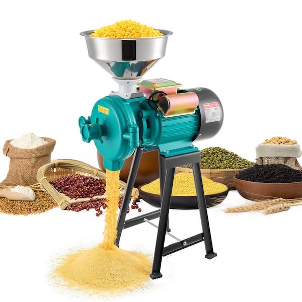 Electric Grain Mill Grinder, 1500W Cast Iron Pulverizer Powder Machine with Non-Slip Rubber Feet, 110 lbs. /H