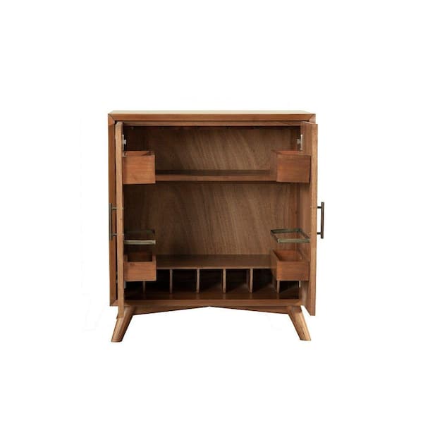 Small wooden bar outlet cabinet