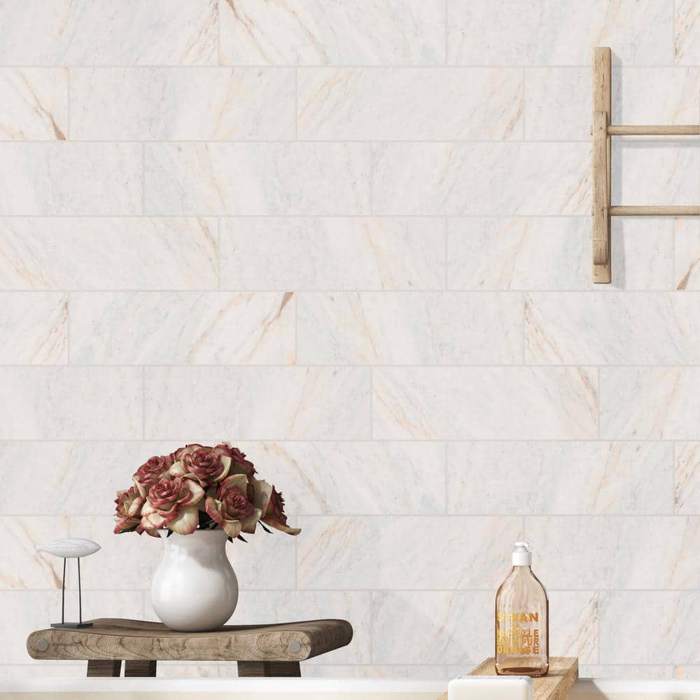 Capri Blue 4x12 Honed Marble Subway Tile
