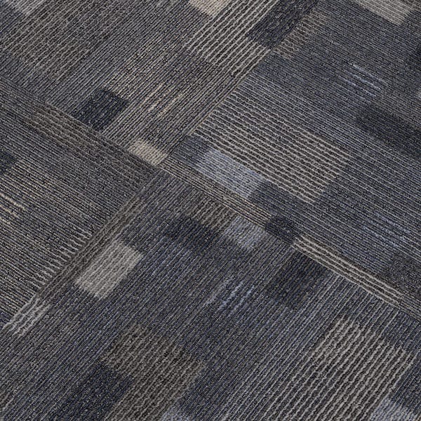 Mohawk - 24 in. x 24 in. Textured Loop Carpet - Basics -Color Ocean Deep