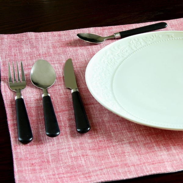 Sensations II 16-Piece with Wire Caddy Black Flatware Set (Service for 4)