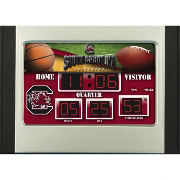 Team Sports America South Carolina University 6.5 in. x 9 in. Scoreboard Alarm Clock with Temperature