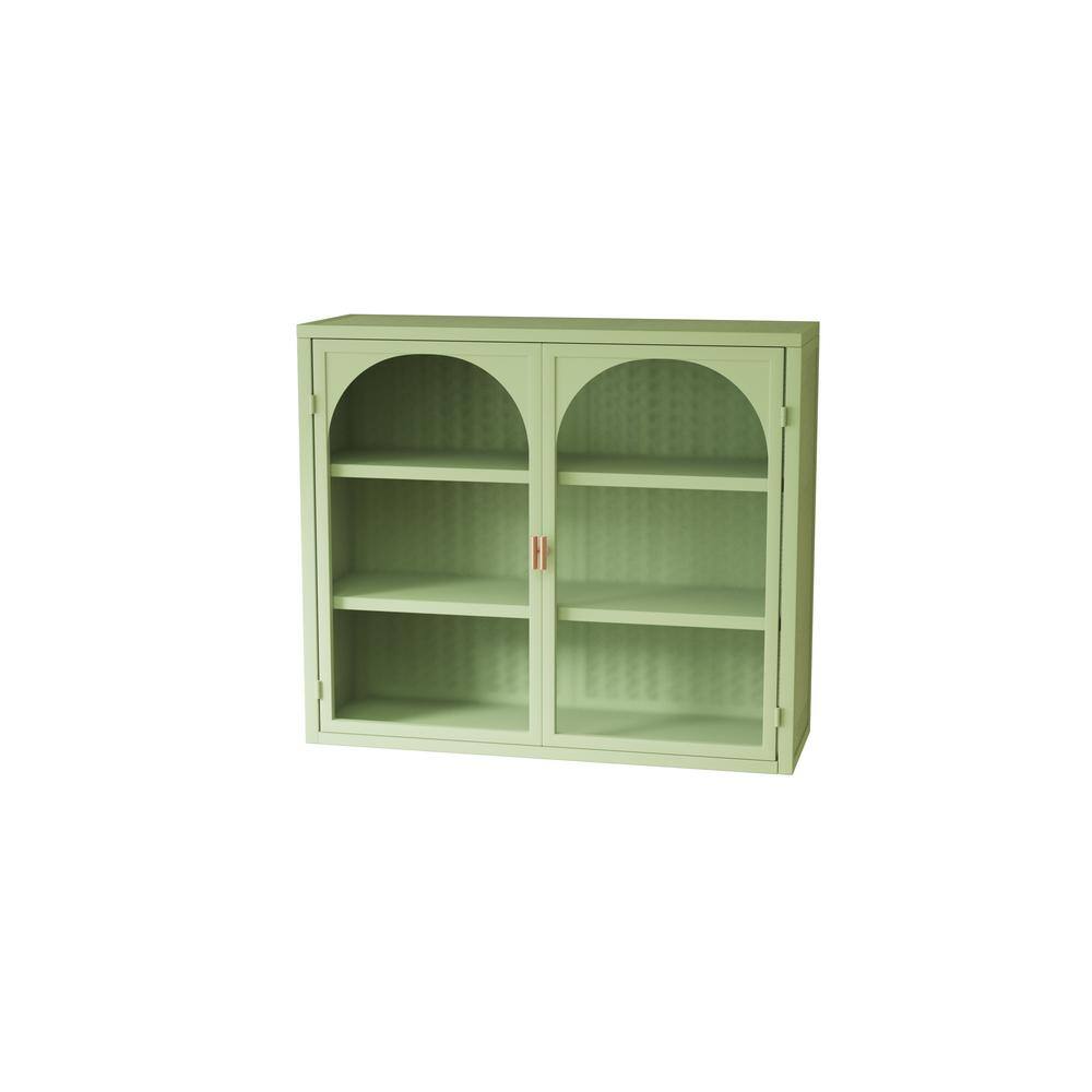 27.56 in. W x 9.06 in. D x 23.62 in. H Bathroom Storage Wall Cabinet in Gre