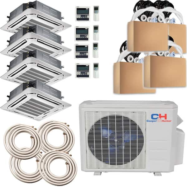 Sophia 36,000 BTU 3-Ton 22.5 SEER 9/12 Cassette Multi-Zone Ductless Mini Split Air Conditioner with Heat Pump 230-Volt