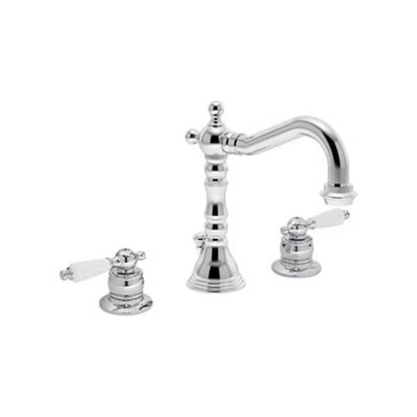 Symmons Carrington 8 in. Widespread 2-Handle Bathroom Faucet with Pop-Up Drain in Chrome