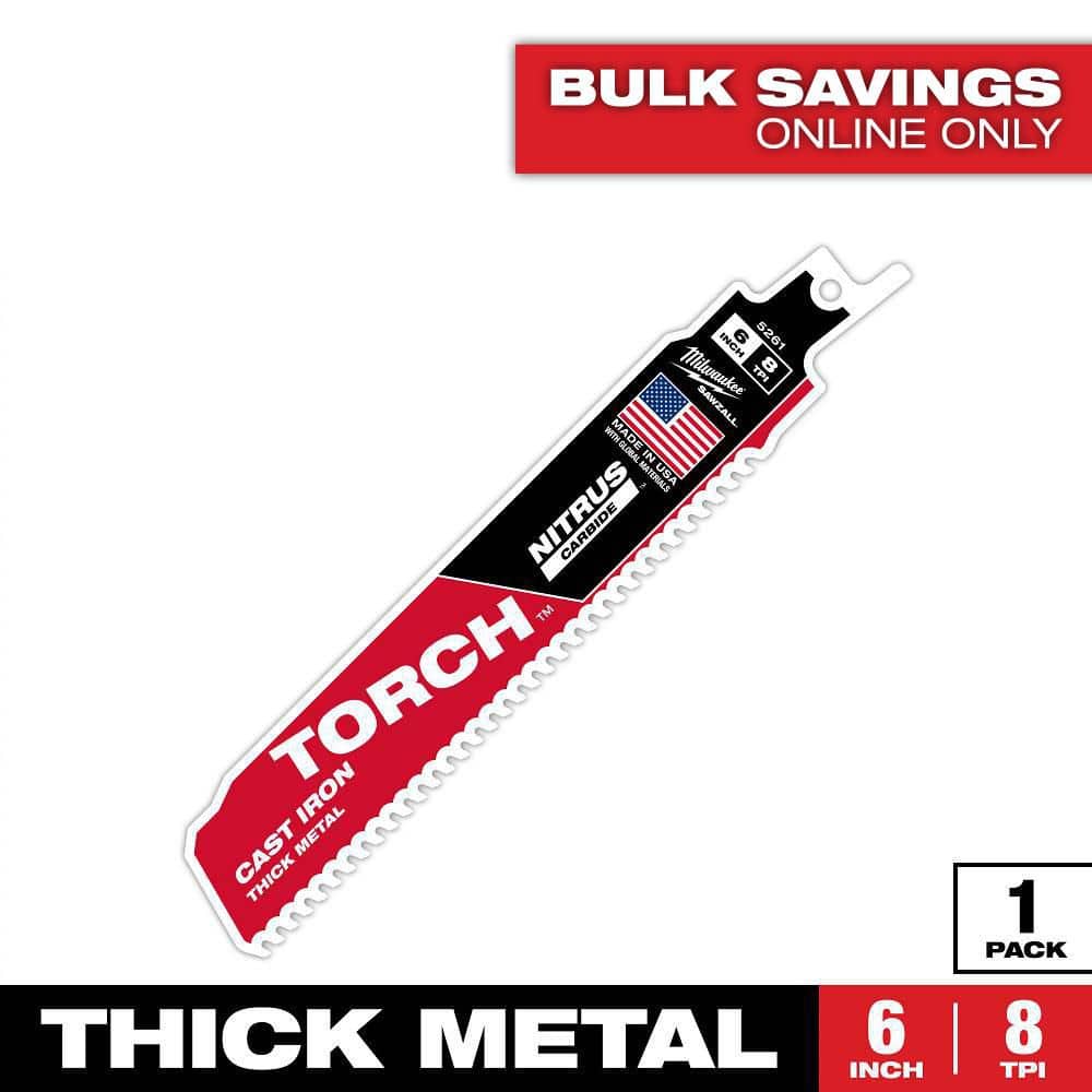 Milwaukee 6 in. 8 TPI TORCH Nitrus Carbide Teeth Metal Cutting
