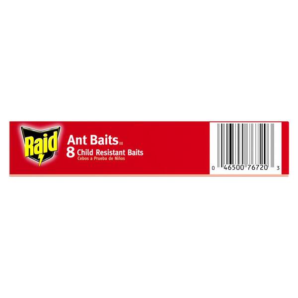 2-8 Count Raid ANT Bait Traps Pest Control Child Resistant C2 for sale online 