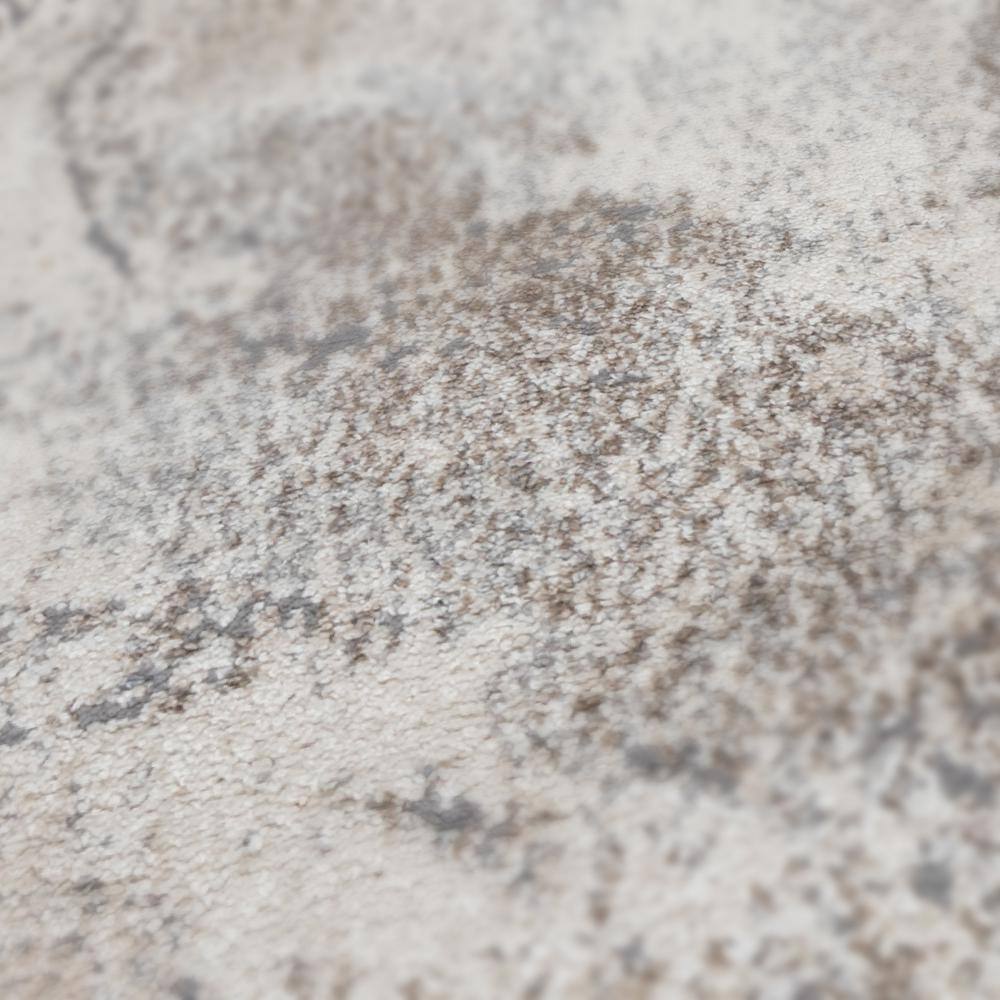 Elysian Cream Abstract Synthetic 8' x 10' Area Rug