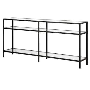 Meyer&Cross Sivil 64 in. Blackened Bronze Rectangle Metal Console Table ...