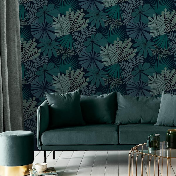 Bohemia Teal Blue Wallpaper