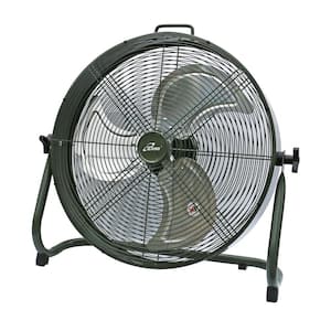 18 in. Rechargeable Battery-Operated Camping Floor Fan, High Velocity Portable Outdoor Fan with Built-in Lithium Battery