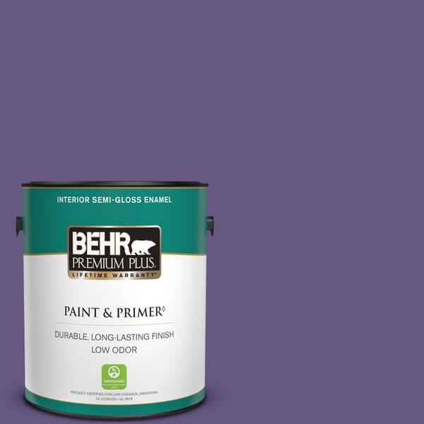 BEHR PREMIUM PLUS 1 gal. #640B-7 Berry Jam Semi-Gloss Enamel Low Odor Interior Paint & Primer