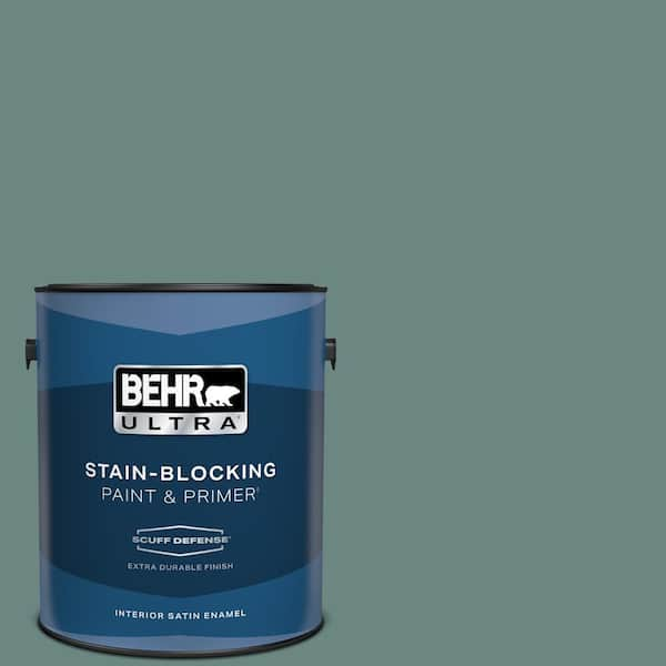 BEHR ULTRA 1 gal. #480F-5 Marsh Creek Extra Durable Satin Enamel Interior Paint & Primer