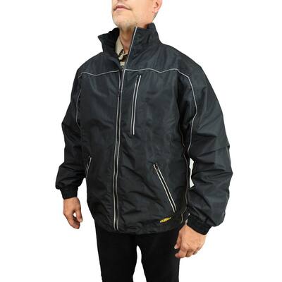 Men's Large 20-Volt MAX XR Lithium-Ion Black Lightweight Poly Shell Bare Jacket with 1 USB Power Adapter