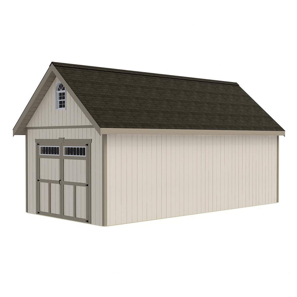 Best Barns Geneva 12 ft. x 20 ft. Wood Garage Kit without Floor ...