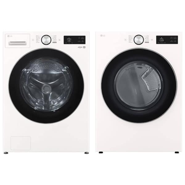 5.0 cu. ft. Stackable SMART Front Load Washer 7.4 cu. ft. Vented SMART Stackable Dryer in Alpine White set