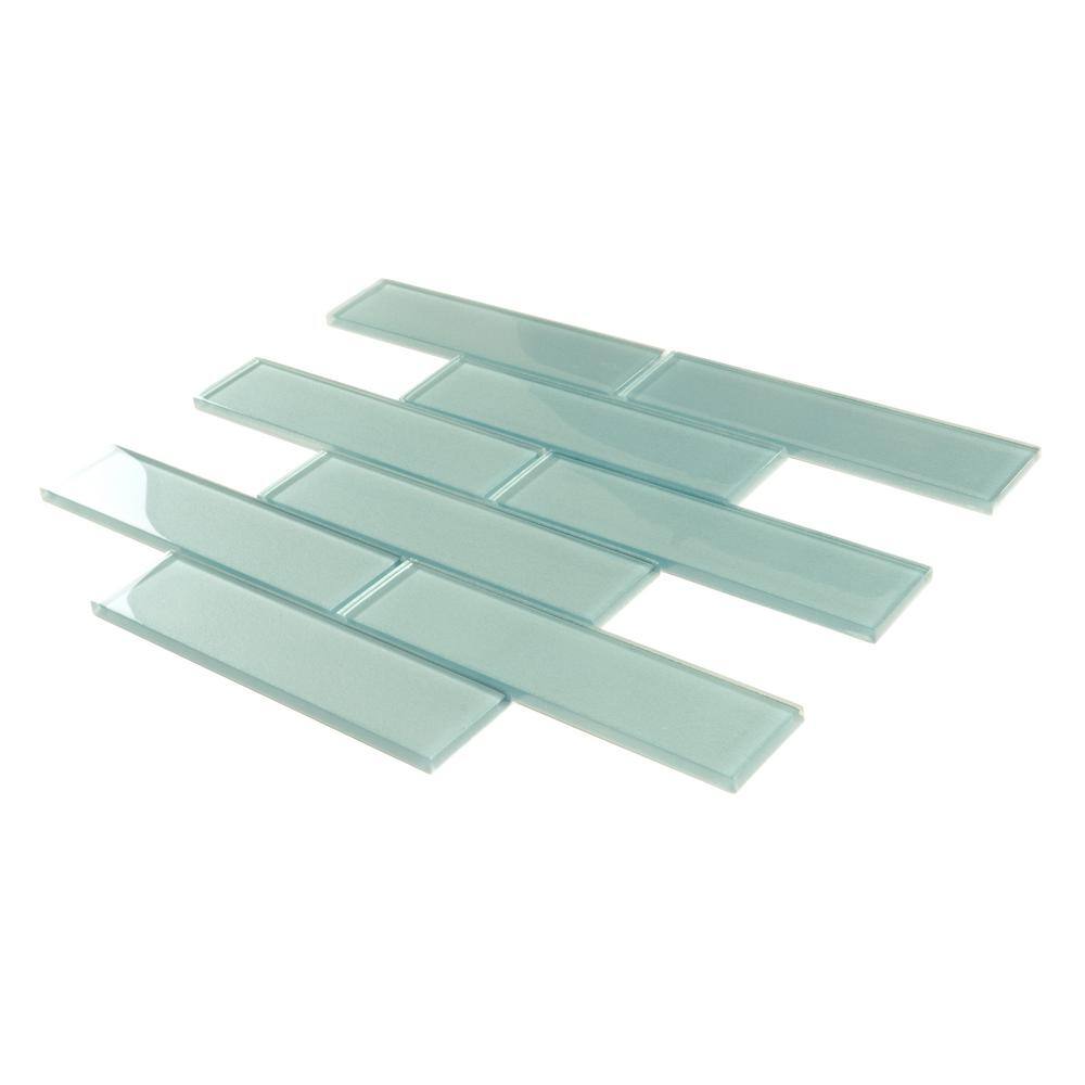 Marine Blue Glass Subway Mosaic Tile for Kitchen and Bathroom