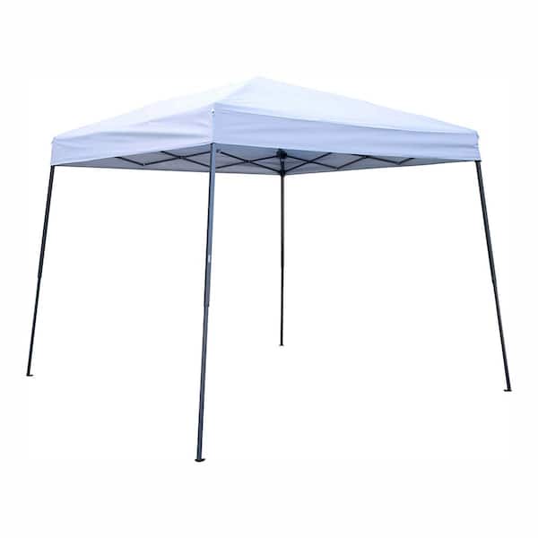 Trademark Innovations 8 ft. x 8 ft. Silver Square Replacement Canopy Gazebo Top For 10 ft. Slant Leg Canopy