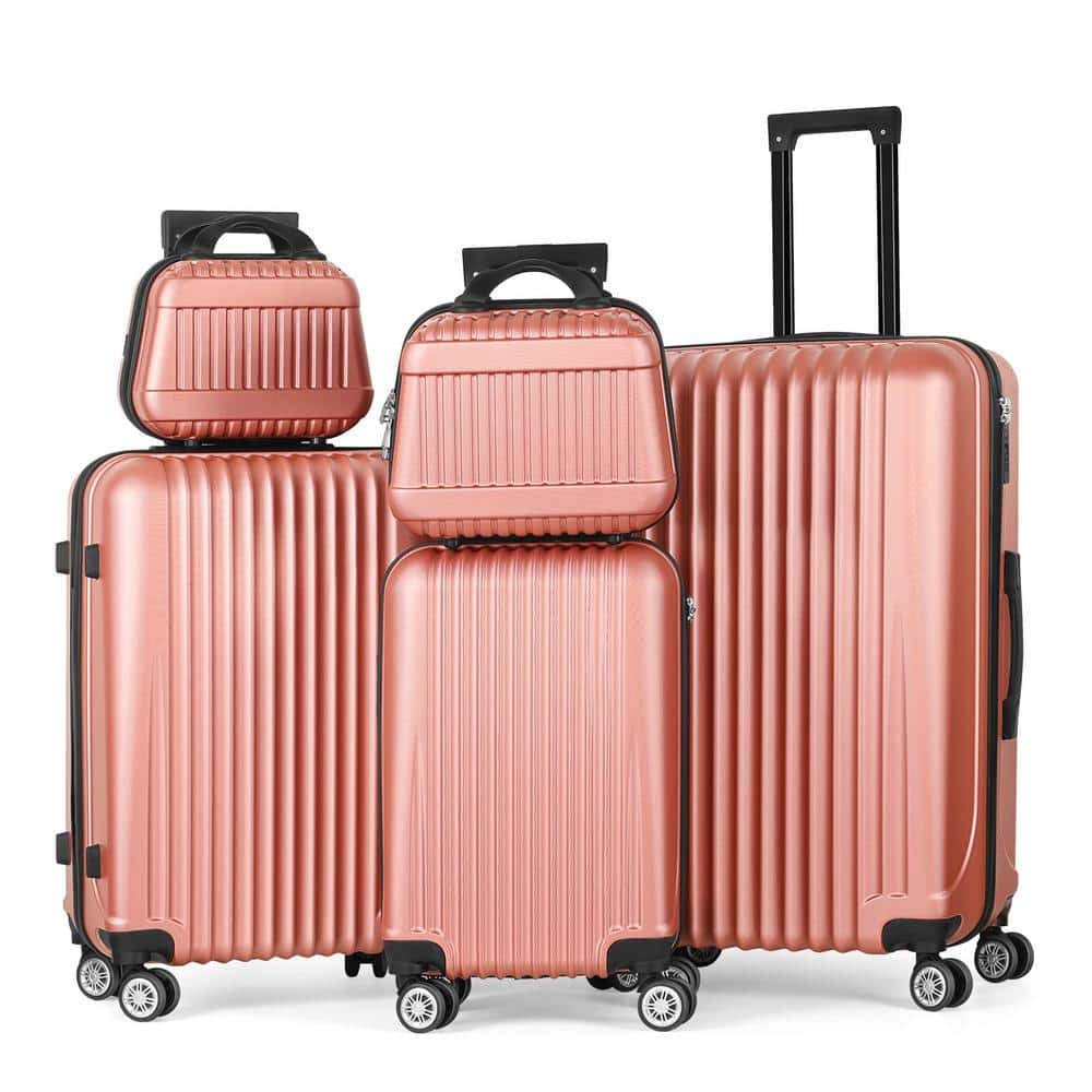 Rose gold luggage set online