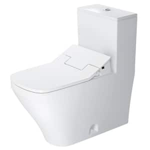 DuraStyle 1-Piece 1.28 GPF Single Flush Elongated Toilet in White with Seat Included