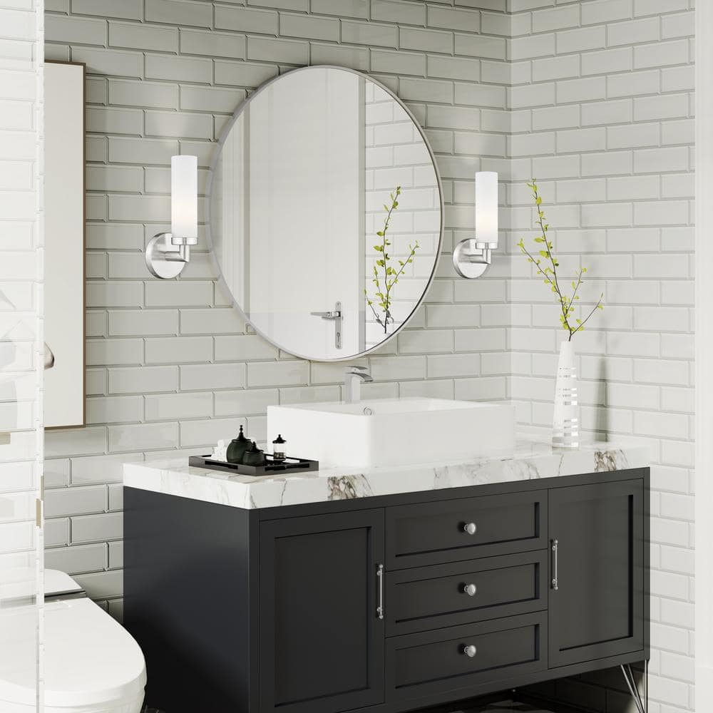 Aspen Sleek Contemporary Brushed Nickel Wall Sconce