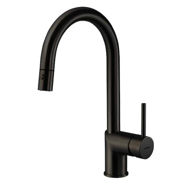 HOUZER Vitale Vitale Single-Handle Pull Down Sprayer Kitchen Faucet with CeraDox Technology in Oil Rubbed Bronze