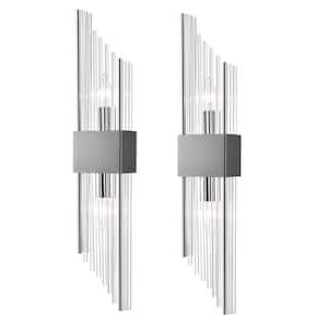 11.1 in. 4-Light Black Modern Wall Sconce with Standard Shade