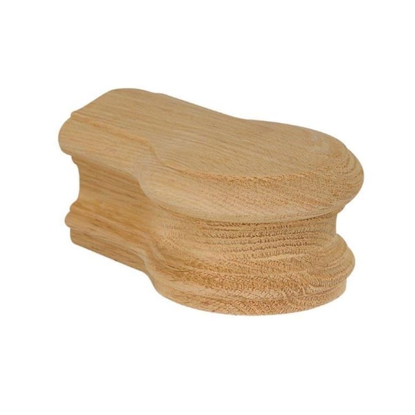 Stair Parts 7719 Unfinished Red Oak Opening Cap Handrail Fitting