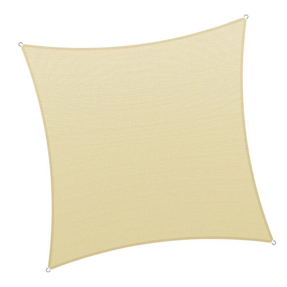 22 ft. x 22 ft. Square Super Ring Sunshade Sail 260 GSM Heavy Duty - Beige price history on PriceWatchPro
