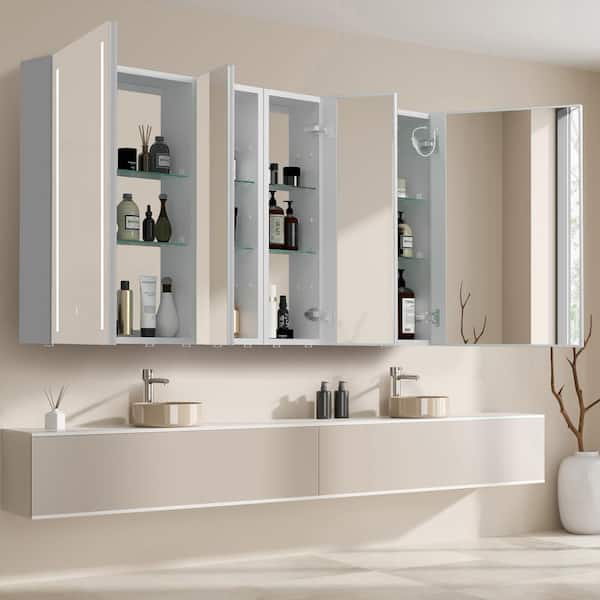Zeafive 60 in. W x 30 in. H Rectangular White Aluminum