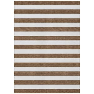 Chantille ACN528 Chocolate 10 ft. x 14 ft. Machine Washable Indoor/Outdoor Geometric Area Rug