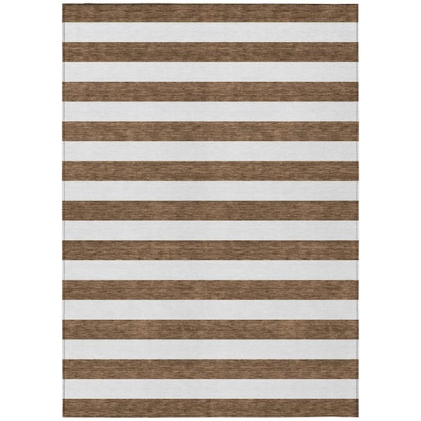 Addison Rugs Chantille ACN528 Chocolate 5 ft. x 7 ft. 6 in. Machine Washable Indoor/Outdoor Geometric Area Rug