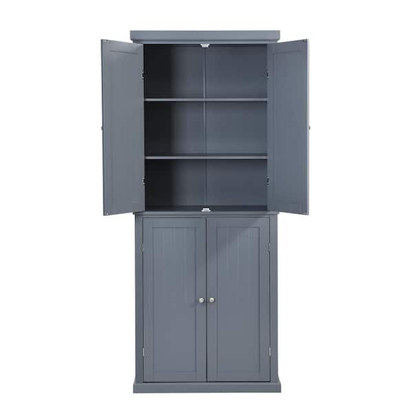 Tall Storage Cabinet Charcoal Gray - Buylateral