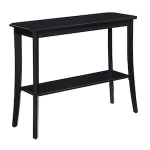 Designs2Go Baja 30 in. Black Rectangle MDF Console Table with Shelf