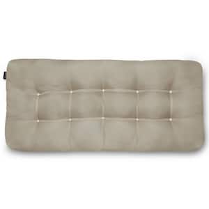 Classic 48 in. W x 18 in. D x 5 in. Thick Rectangular Indoor/Outdoor Bench Cushion in Khaki