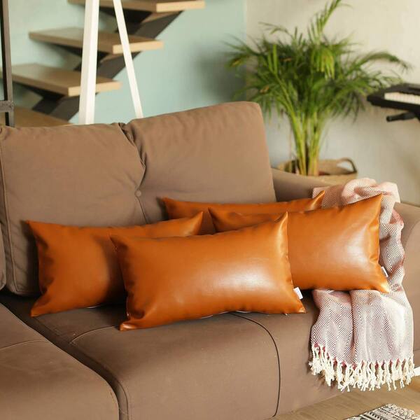 Leather Lumbar Pillow