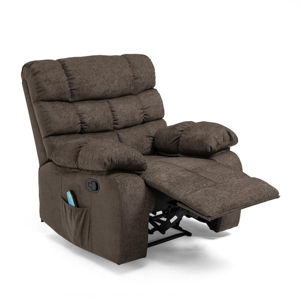 The brick chenille recliner hot sale