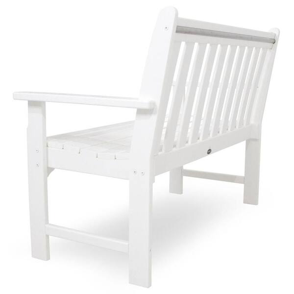 POLYWOOD Vineyard 48 in. White Patio Bench GNB48WH - The Home Depot