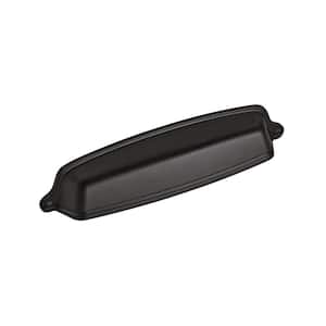 Cup Pulls Collection 5-1/16 in (128 mm) Center-to-Center Matte Black Cabinet Cup Pull (10-Pack)