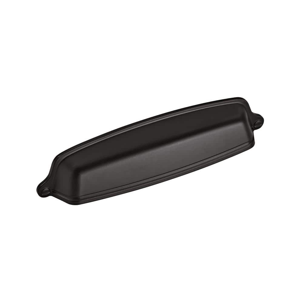 Stature 5-1/16 in. (128mm) Classic Matte Black Cabinet Cup Pull