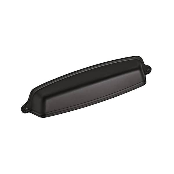 Amerock Stature 5-1/16 in. (128mm) Classic Matte Black Cabinet Cup Pull