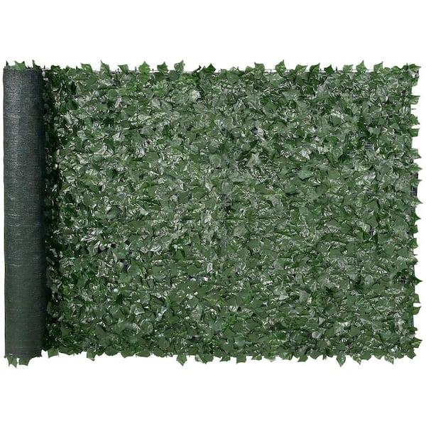 VEVOR Ivy Privacy Fence 59 in. x 118 in. Artificial Green Wall Screen Greenery Ivy Fence Faux Hedges Vine Leaf Decoration