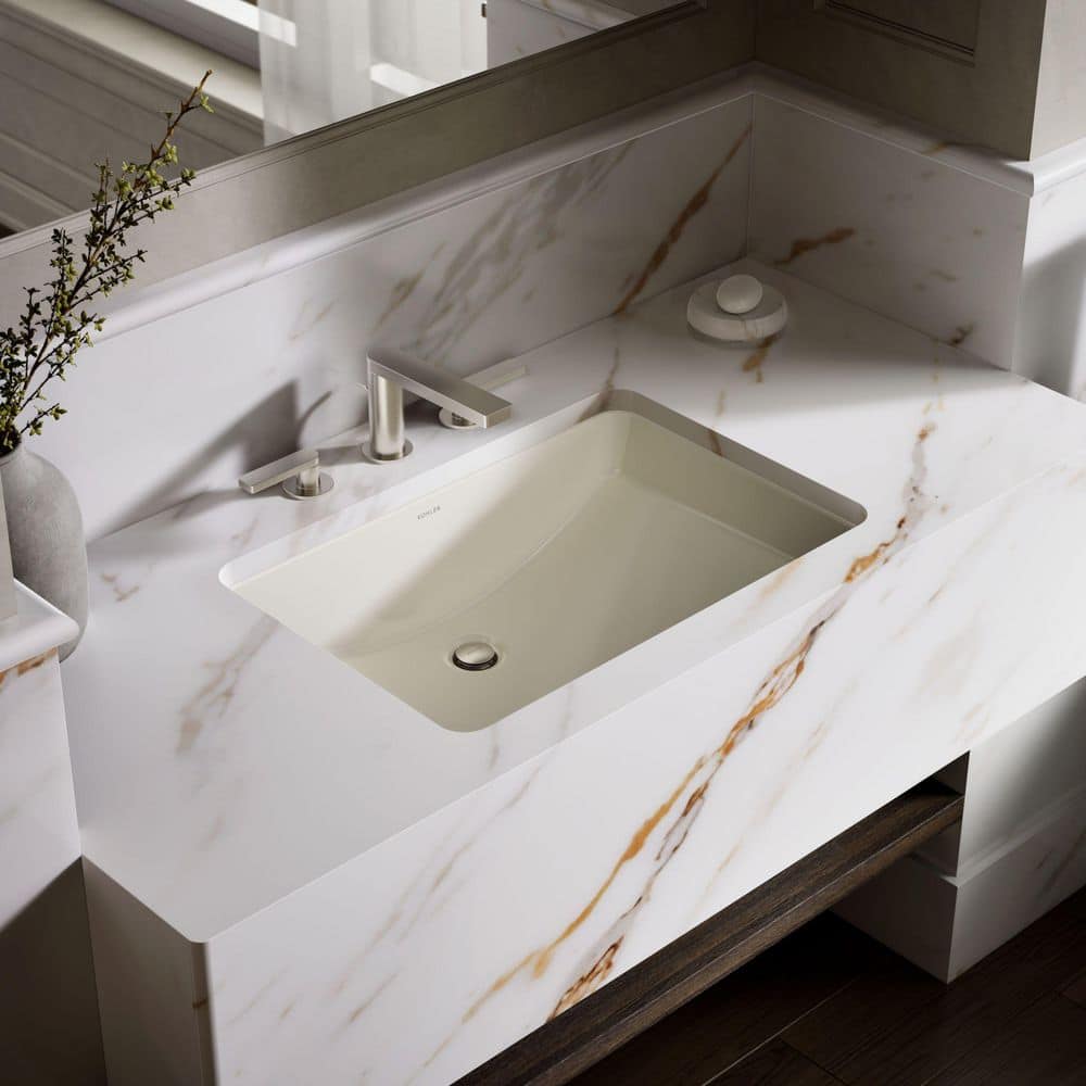 Ladena 23.3 in. x 13.5 in. Undermount Bathroom Sink in Biscuit Vitreous China price history on PriceWatchPro