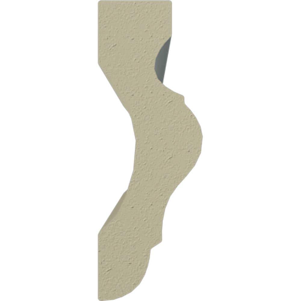Gray Primed Polyurethane Geometric Panel Moulding Sample