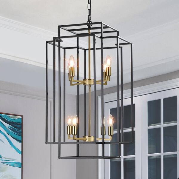 Sunpez 18 in. W 8-Lights Chandelier Light Fixtures for Entryway
