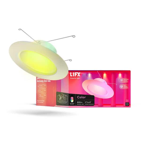 5/6 in. 800 Lumens Multi-Color Smart Alexa/Hey Google/HomeKit/Siri Retrofit Integrated LED Recessed Downlight